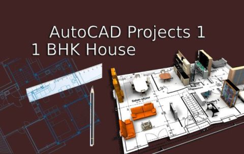 Autocad Project 1 - 1 BHK House